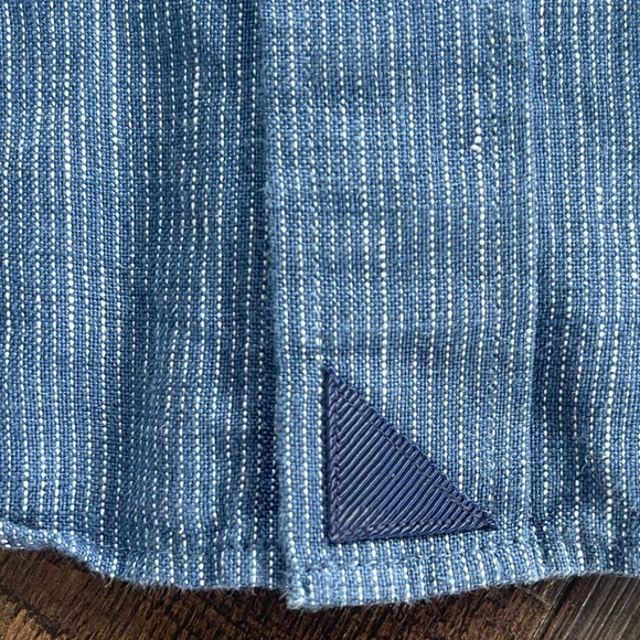 UNTUCKit Wrinkle-Resistant Linen Short-Sleeve Cameron Shirt Blue Size Medium - Picture 5 of 11